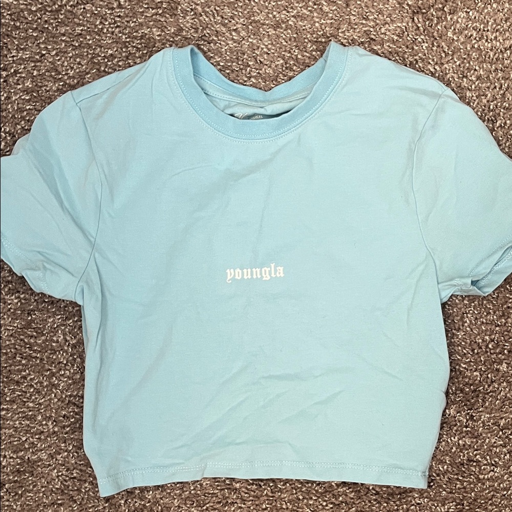 YoungLA Sky Blue Crop Top
